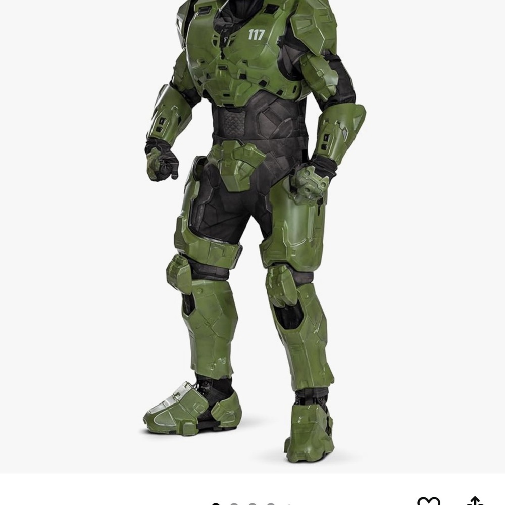 Halo Green and Black Superhero Armor Costume